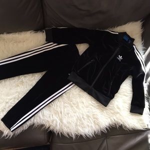 Adidas velvet tracksuit